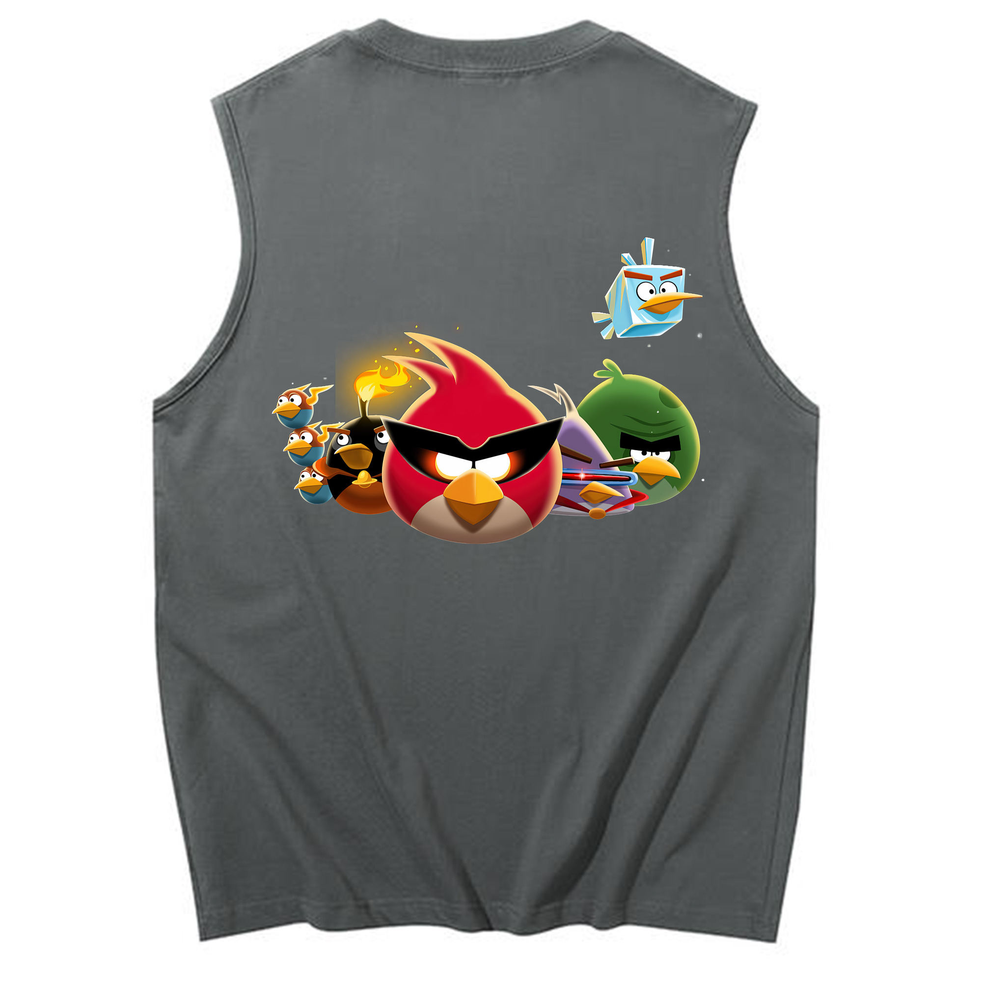 （画像用） Angry Birds アングリーバード コットン100％タンクトップ（背面プリント）